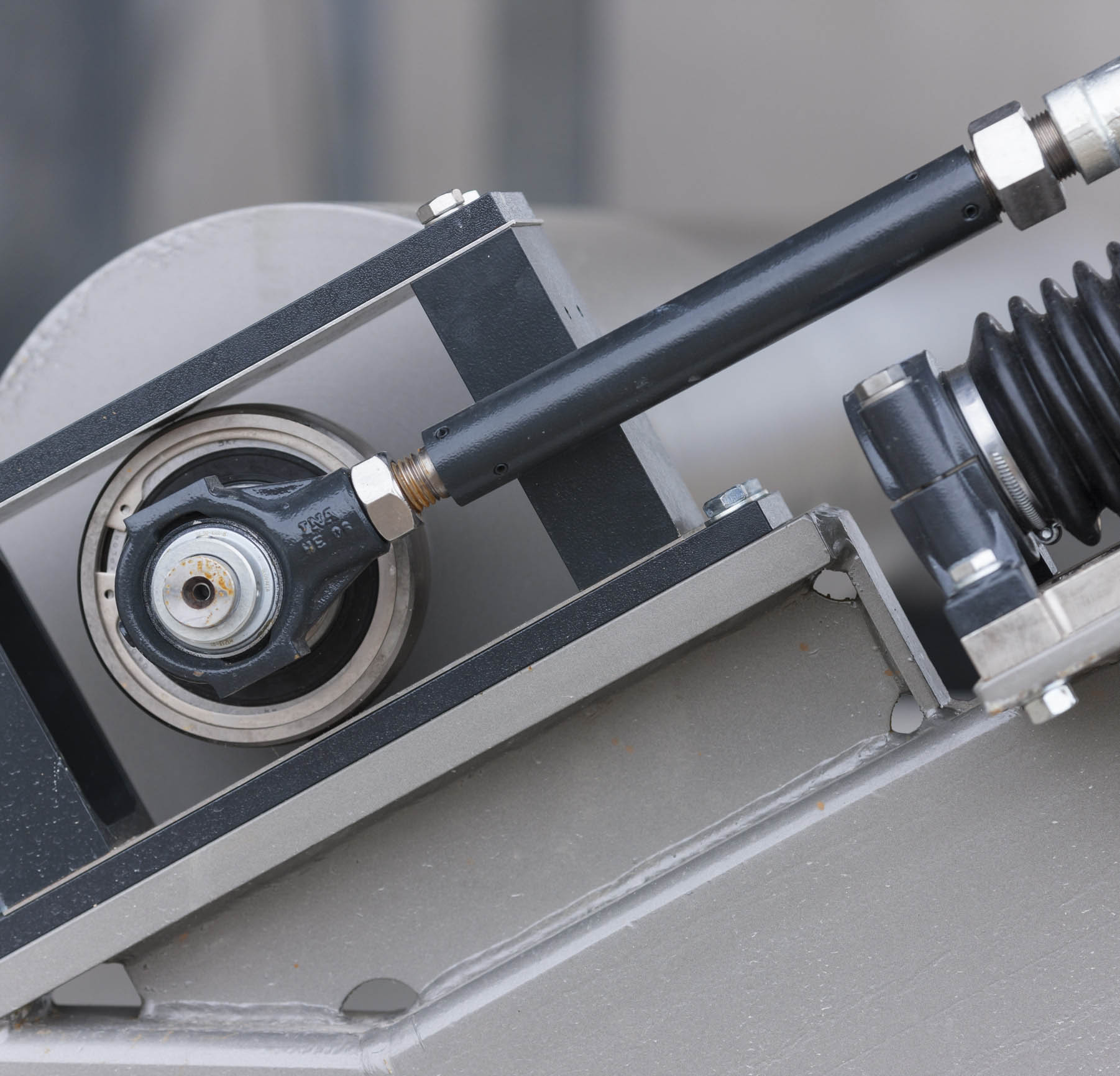 Fördertechnik-Detail einer Pelletieranlage, Oberösterreich